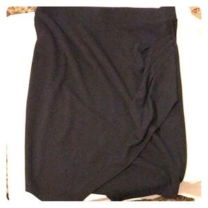 Jersey knit black pencil skirt.